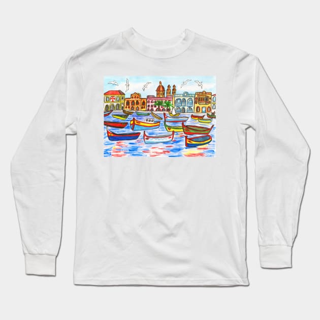 Malta Long Sleeve T-Shirt by IrinaAfonskaya